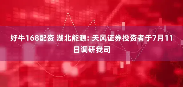 好牛168配资 湖北能源: 天风证券投资者于7月11日调研我司